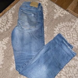 American Eagle 34x34 Medium Wash Ripped Denim Jeans
